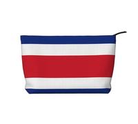 XZDCAL Drapeau du Costa Rica Trousse de maquillage en velours côtelé avec doublure robuste pour voyage et usage quotidien, noir, taille unique, Noir , Taille unique