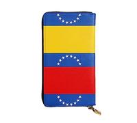 XZDCAL Drapeau du Venezuela Portefeuille en cuir à la mode pour filles et femmes avec plusieurs compartiments, noir, taille unique, Noir , Taille unique