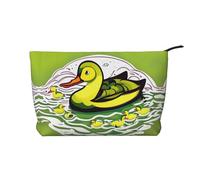 XZDCAL Duck Flock Game Trousse de maquillage en velours côtelé avec doublure robuste pour voyage et usage quotidien, noir, taille unique, Noir , Taille unique