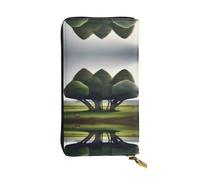 XZDCAL EerieEchoes Portefeuille en Cuir Longue Pochette Mode pour Filles et Femmes avec Plusieurs Compartiments Noir Taille Unique, Noir , Taille unique