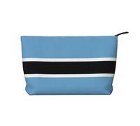 XZDCAL Flag of Botswana Trousse de maquillage en velours côtelé avec doublure robuste pour voyage et usage quotidien, noir, taille unique, Noir , Taille unique