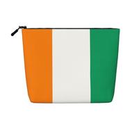 XZDCAL Flag of Cote d'Ivoire Trousse de maquillage monocouche aspect lin avec fermeture éclair pour vos besoins quotidiens ou de voyage Noir Taille unique, Noir , Taille unique