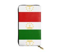 XZDCAL Flag of Tajikistan Portefeuille long en cuir tendance pour filles et femmes avec plusieurs compartiments, noir, taille unique, Noir , Taille unique