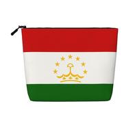XZDCAL Flag of Tajikistan Trousse de maquillage monocouche aspect lin avec fermeture éclair pour répondre à vos besoins quotidiens ou de voyage Noir Taille unique, Noir , Taille unique