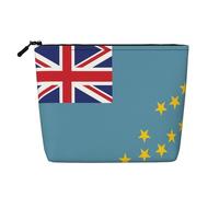 XZDCAL Flag of Tuvalu Trousse de maquillage simple couche aspect lin avec fermeture éclair pour vos besoins quotidiens ou de voyage Noir Taille unique, Noir , Taille unique