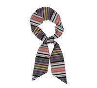 XZDCAL Foulard tendance en soie avec lignes verticales irrégulières pour accessoires de mode et style, noir, taille unique