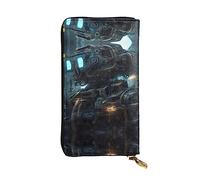 XZDCAL Future Robot Portefeuille en Cuir Longue Pochette Mode pour Filles et Femmes avec Plusieurs Compartiments Noir Taille Unique, Noir , Taille unique