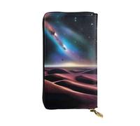 XZDCAL Galactic Views Portefeuille long en cuir tendance pour filles et femmes avec plusieurs compartiments, noir, taille unique, Noir , Taille unique