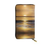 XZDCAL Golden Horizon Portefeuille en Cuir Longue Pochette Mode pour Filles et Femmes avec Plusieurs Compartiments Noir Taille Unique, Noir , Taille unique