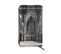 XZDCAL Gothic Cathedrals Portefeuille long en cuir pour fille et femme avec plusieurs compartiments Noir Taille unique, Noir , Taille unique