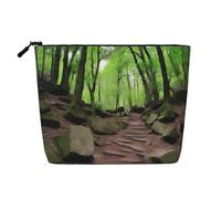XZDCAL Hiking Trails Trousse de maquillage monocouche aspect lin avec fermeture éclair pour répondre à vos besoins quotidiens ou de voyage, noir, taille unique, Noir , Taille unique