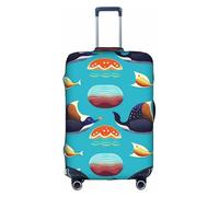 XZDCAL Housse de valise à motif poisson tropical. La housse ne comprend pas la valise elle-même, blanc, L