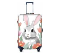 XZDCAL Housse de valise Bunny Joy. La housse ne comprend pas la valise elle-même, blanc, S
