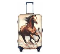 XZDCAL Housse de valise cheval cabré marron. La housse ne comprend pas la valise elle-même, blanc, S