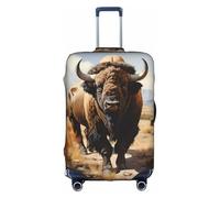 XZDCAL Housse de valise en forme de troupeau de bison d'Amérique du Nord. La housse ne comprend pas la valise elle-même, blanc, M
