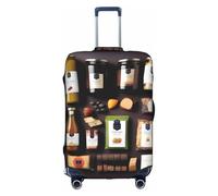 XZDCAL Housse de valise Gourmet Delights - La housse ne comprend pas la valise elle-même, blanc, L