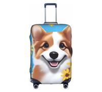 XZDCAL Housse de valise Happy Paws. La housse ne comprend pas la valise elle-même, blanc, M