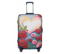 XZDCAL Housse de valise Love in Bloom. La housse ne comprend pas la valise elle-même, blanc, XL