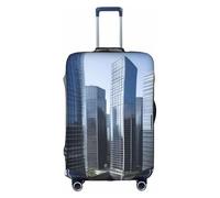 XZDCAL Housse de valise moderne avec gratte-ciel. La housse ne comprend pas la valise elle-même, blanc, XL