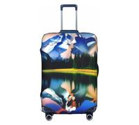 XZDCAL Housse de valise Mountain Majesty. La housse ne comprend pas la valise elle-même, blanc, L