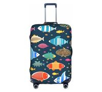 XZDCAL Housse de valise symétrique en forme de poisson. La housse ne comprend pas la valise elle-même, blanc, L