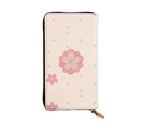 XZDCAL Little Pink Cherry Blossoms Portefeuille en cuir pour filles et femmes avec plusieurs compartiments, noir, taille unique, Noir , Taille unique
