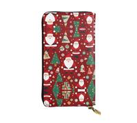 XZDCAL Mignon Père Noël Mode Portefeuille Long Pochette en Cuir pour Filles et Femmes avec Plusieurs Compartiments Noir Taille Unique, Noir , Taille unique