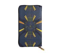 XZDCAL Multidimensionnel Space Fashion Portefeuille en cuir pour filles et femmes avec plusieurs compartiments, noir, taille unique, Noir , Taille unique