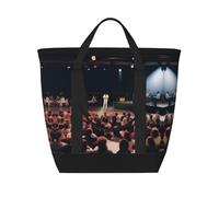 XZDCAL On Stage Sac fourre-tout isotherme de grande capacité pour femme, courses, déjeuner et pique-niques, noir, taille unique, Noir , Taille unique