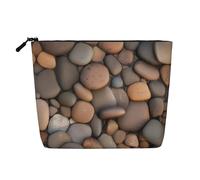 XZDCAL Pebbles in the beach Trousse de maquillage simple couche aspect lin avec fermeture éclair pour répondre à vos besoins quotidiens ou de voyage, noir, taille unique, Noir , Taille unique