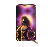 XZDCAL Performer's Glow Portefeuille long en cuir tendance pour filles et femmes avec plusieurs compartiments, noir, taille unique, Noir , Taille unique