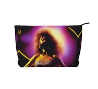 XZDCAL Performer's Glow Trousse de maquillage en velours côtelé avec doublure robuste pour voyage et usage quotidien, noir, taille unique, Noir , Taille unique