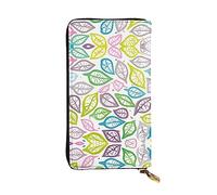 XZDCAL Portefeuille long en cuir coloré pour filles et femmes avec plusieurs compartiments, noir, taille unique, Noir , Taille unique