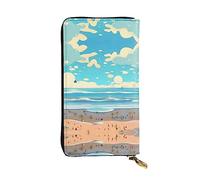 XZDCAL Portefeuille long en cuir pour filles et femmes avec plusieurs compartiments, noir, taille unique, Noir , Taille unique