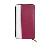XZDCAL Qatar Flag Portefeuille en cuir à la mode pour filles et femmes avec plusieurs compartiments, noir, taille unique, Noir , Taille unique
