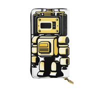 XZDCAL Rétro Robot Mode Portefeuille Longue Pochette en Cuir pour Filles et Femmes avec Plusieurs Compartiments Noir Taille Unique, Noir , Taille unique