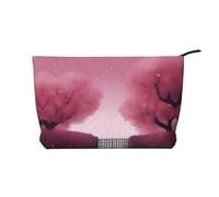 XZDCAL Romantic Vibes Trousse de maquillage en velours côtelé avec doublure robuste pour voyage et usage quotidien, noir, taille unique, Noir , Taille unique