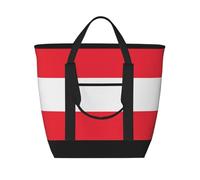 XZDCAL Sac fourre-tout isotherme de grande capacité avec drapeau autrichien pour femme, courses, déjeuner et pique-niques, noir, Taille unique