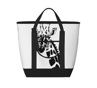 XZDCAL Sac fourre-tout isotherme de grande capacité pour femme, courses, déjeuner et pique-niques, noir, taille unique, Noir , Taille unique