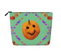 XZDCAL Smiley Citrus Trousse de maquillage monocouche aspect lin avec fermeture éclair pour vos besoins quotidiens ou de voyage, noir, taille unique, Noir , Taille unique