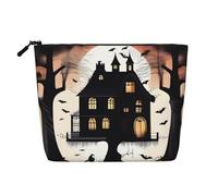 XZDCAL SpookySoiree Trousse de maquillage simple couche aspect lin avec fermeture éclair pour répondre à vos besoins quotidiens ou de voyage, noir, taille unique, Noir , Taille unique