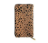 XZDCAL Spotted Wallpaper Portefeuille long en cuir tendance pour filles et femmes avec plusieurs compartiments, noir, taille unique, Noir , Taille unique