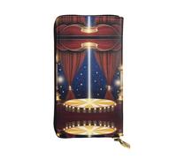 XZDCAL Stage Magic Portefeuille long en cuir pour fille et femme avec plusieurs compartiments, noir, taille unique, Noir , Taille unique