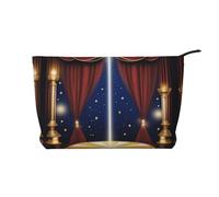 XZDCAL Stage Magic Trousse de maquillage en velours côtelé avec doublure robuste pour voyage et usage quotidien, noir, taille unique, Noir , Taille unique