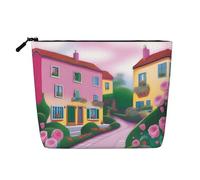 XZDCAL Sweet Romance Trousse de maquillage monocouche aspect lin avec fermeture éclair pour répondre à vos besoins quotidiens ou de voyage, noir, taille unique, Noir , Taille unique