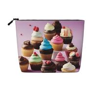 XZDCAL Sweet Treats Trousse de maquillage monocouche aspect lin avec fermeture éclair pour répondre à vos besoins quotidiens ou de voyage, noir, taille unique, Noir , Taille unique