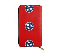 XZDCAL Tennessee State Flag Portefeuille tendance en cuir pour filles et femmes avec plusieurs compartiments, noir, taille unique, Noir , Taille unique