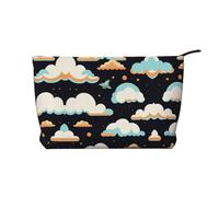 XZDCAL The Sky in the Dark Trousse de maquillage en velours côtelé avec doublure robuste pour voyage et usage quotidien, noir, taille unique, Noir , Taille unique