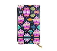 XZDCAL Tropical Fish Portefeuille long en cuir pour fille et femme avec plusieurs compartiments Noir Taille unique, Noir , Taille unique