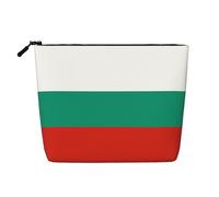 XZDCAL Trousse de maquillage monocouche avec fermeture éclair Motif drapeau bulgare Noir Taille unique, Noir , Taille unique